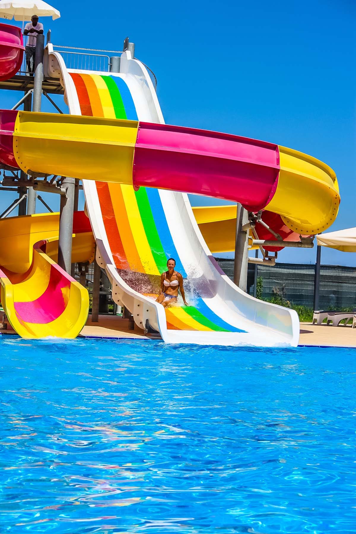 Water slides at the Caesar aqua park