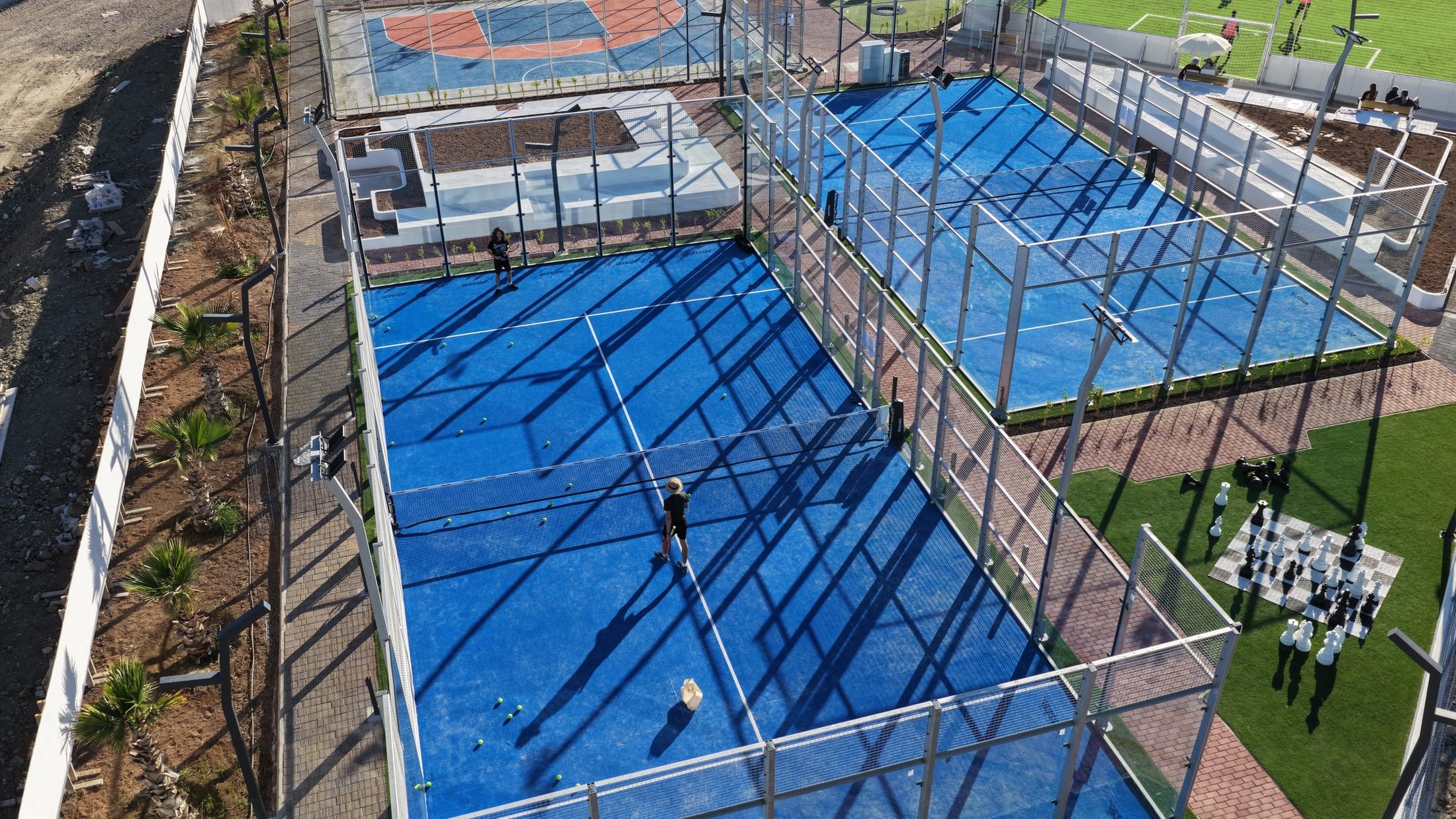 Padel courts from the air