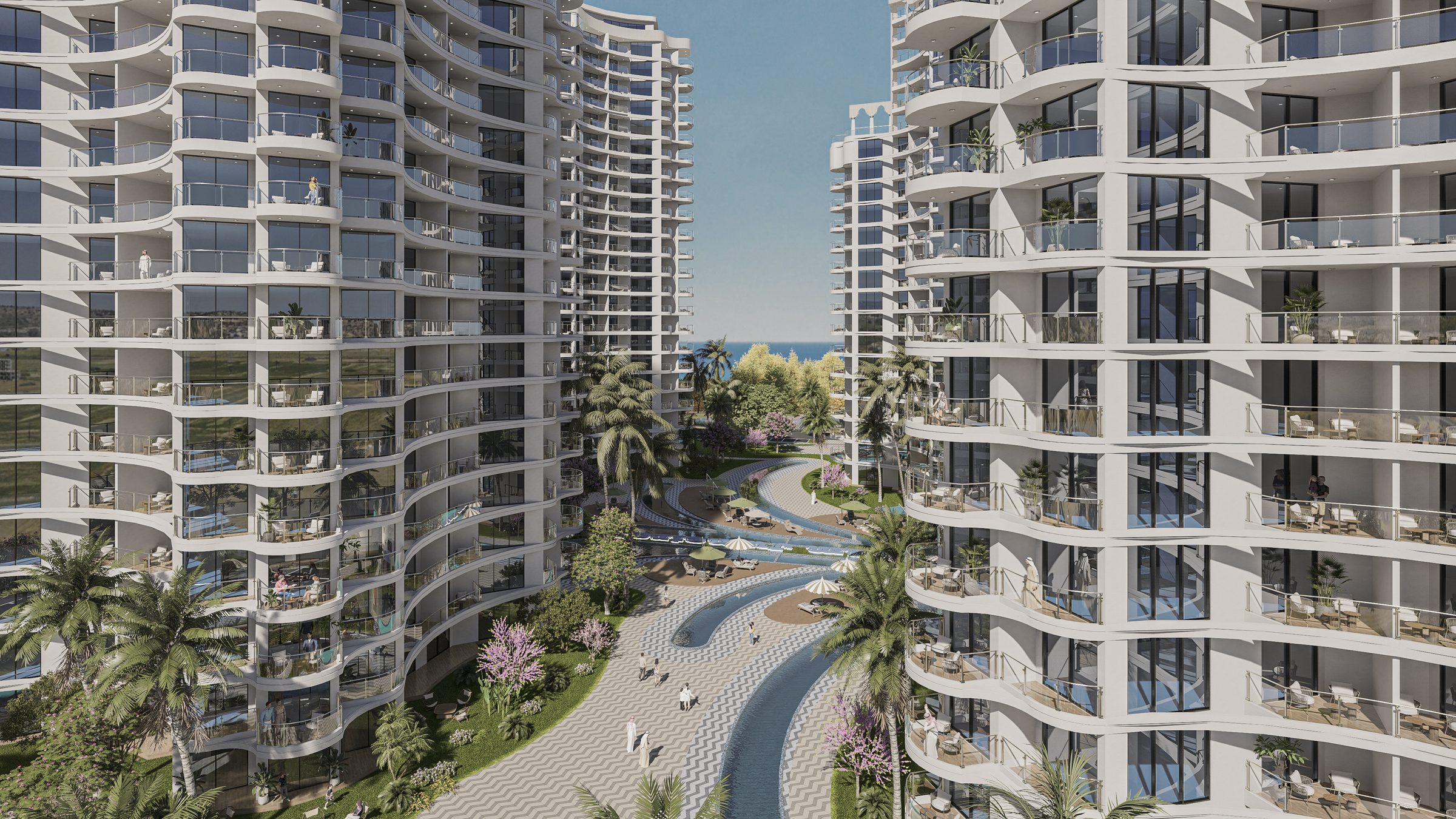 Caesar Palm Jumeirah towers and gardens