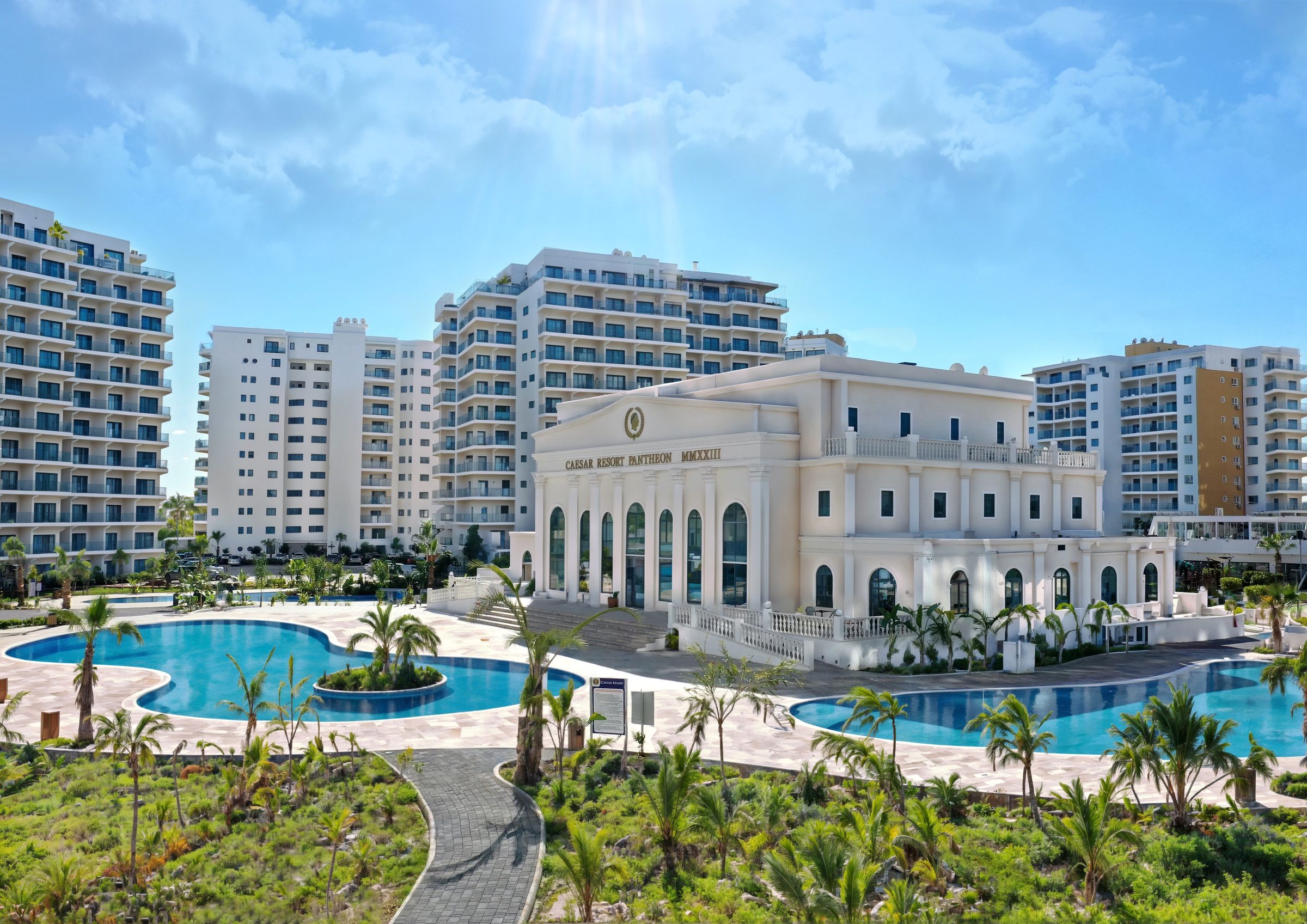 The Pantheon and lagoon pools at Caesar Resort, Iskele