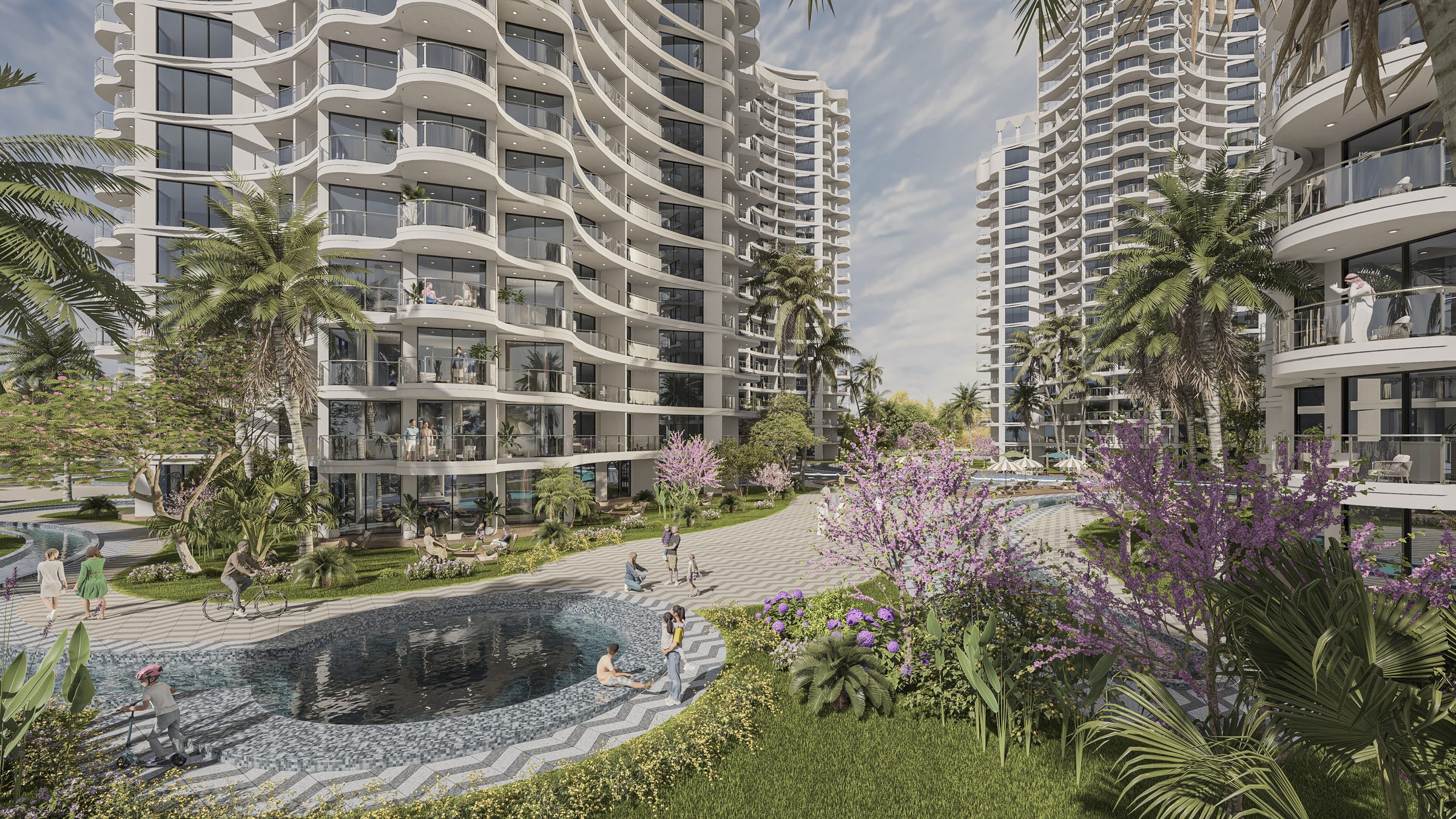 Caesar Palm Jumeirah towers and gardens